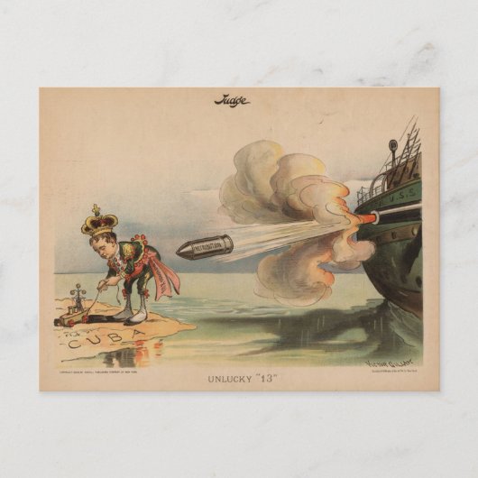 アメリカスペインの戦争の報復 ポストカード (正面)