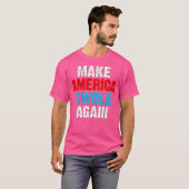 アメリカスワールを再び重量挙げおもしろいする Tシャツ (正面フル)