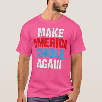 アメリカスワールを再び重量挙げおもしろいする Tシャツ