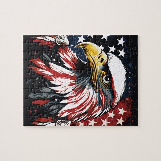 アメリカズイーグル威厳のあるー ジグソーパズル (横)
