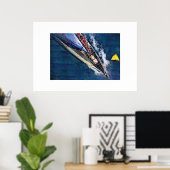 アメリカズカップセーリング、帆船、帆船レース ポスター (ホームオフィス)