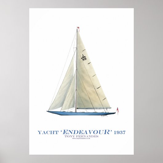 アメリカズカップヨットエンデバー、トニー・フェルナンデス ポスター (正面)