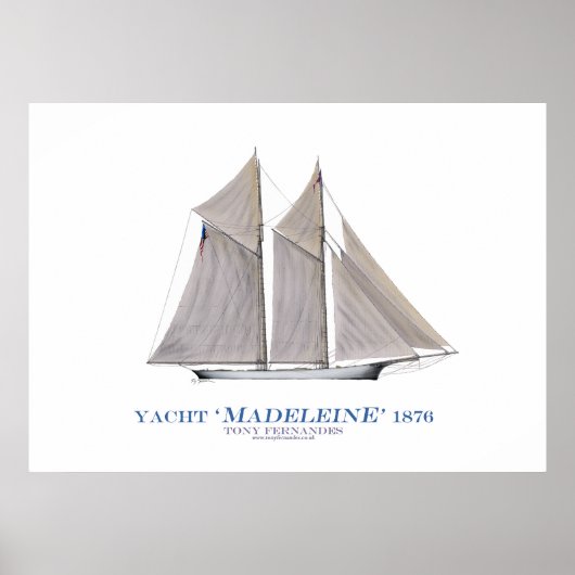 アメリカズカップヨットマドレーヌ,トニー・フェルナンデス ポスター (正面)