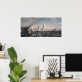 アメリカズカップ初の国際レース「フィニッシュファースト」 ポスター (ホームオフィス)