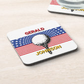アメリカズ愛国的ゴルフデザイン コースター (左側)