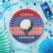 アメリカズ愛国的ゴルフデザイン ペーパープレート (パーティー)