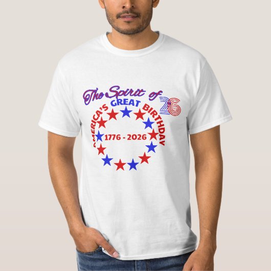 アメリカズ素晴らし誕生日 Tシャツ (正面)