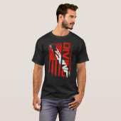 アメリカダイバーダウン州旗アメリカ国旗の降下 Tシャツ (正面フル)