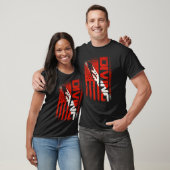 アメリカダイバーダウン州旗アメリカ国旗の降下 Tシャツ (ユニセックス)