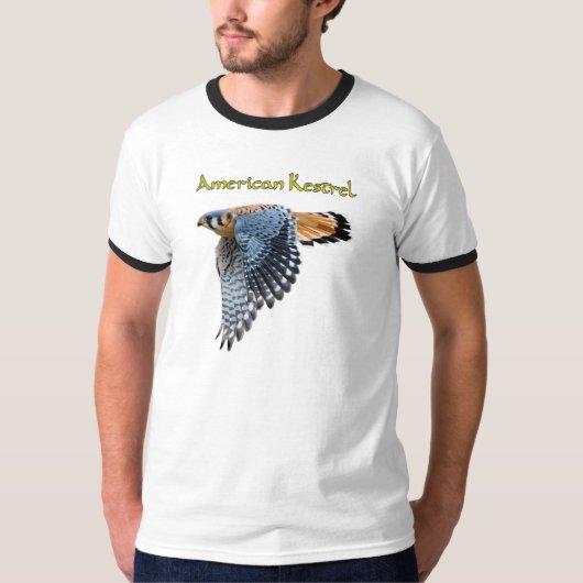 アメリカチョウゲンボウのリングTシャツ Tシャツ (正面)