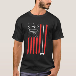 アメリカチームのカーリング選手のためのカーリング Tシャツ