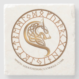 アメリカツガの空のコースターのオオカミ ストーンコースター