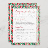 アメリカディアスポラのためのクリスマス・パーティーへの招待 招待状 (正面/裏面)