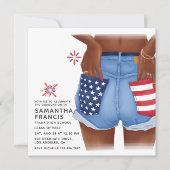 アメリカデニム女子卒業パーティー 招待状 (正面)
