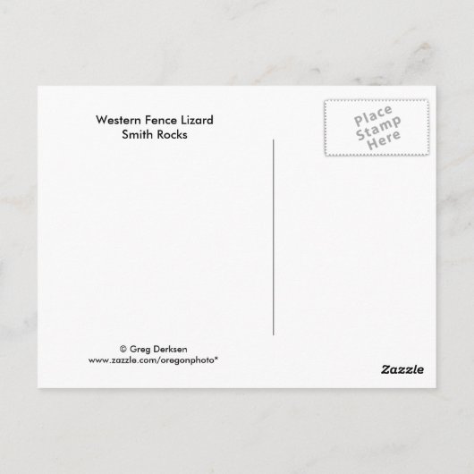 アメリカトカゲ ポストカード (裏面)