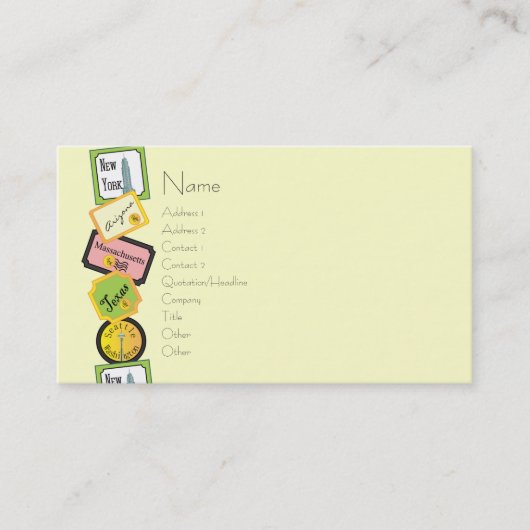 アメリカトラベルデザイン 名刺 (正面)