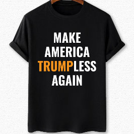 アメリカトランプレスを再びアンチトランプ Tシャツ