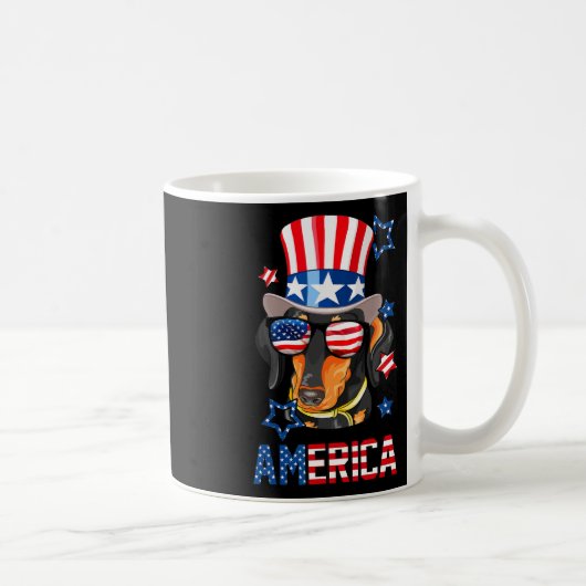 アメリカドッグドクシー7月4日Tee コーヒーマグカップ (右)