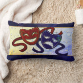 アメリカドラマコメディ&悲劇 ランバークッション (ブランケット)