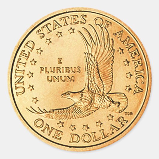 アメリカドル硬貨 ラウンドシール (正面)