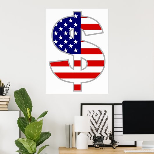 アメリカドル ポスター (ホームオフィス)