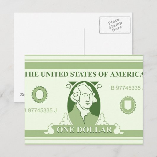 アメリカドル ポストカード (正面/裏面)
