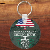 アメリカナイジェリアルーツマーブルスタイル キーホルダー (正面)
