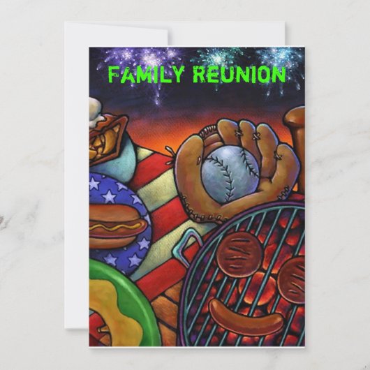 アメリカナファミリー懇親会招待状サマーパーティー 招待状 (正面)