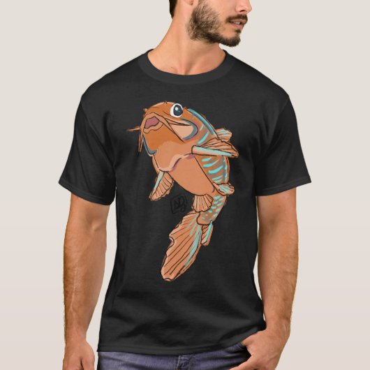 アメリカナマズの市場向きの魚 Tシャツ (正面)