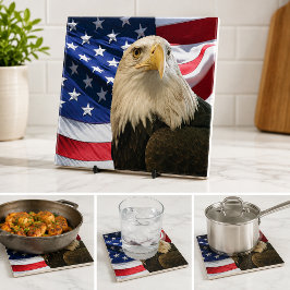 アメリカハクトウワシ アメリカ国旗 愛国的な装飾 タイル