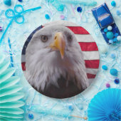 アメリカハゲとアメリカ国旗 ペーパープレート (パーティー)