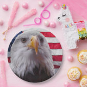 アメリカハゲとアメリカ国旗 ペーパープレート (パーティー)
