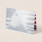 アメリカハゲとアメリカ国旗 箔カード (正面)