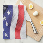 アメリカハゲと国旗 キッチンタオル (四つ折り)