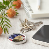 アメリカハゲと国旗 キーホルダー (側面)