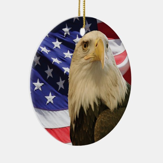 アメリカハゲと国旗 セラミックオーナメント (右)
