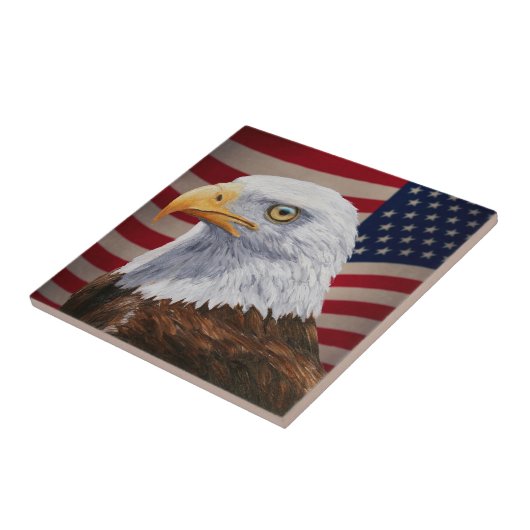 アメリカハゲと国旗 タイル (側面)