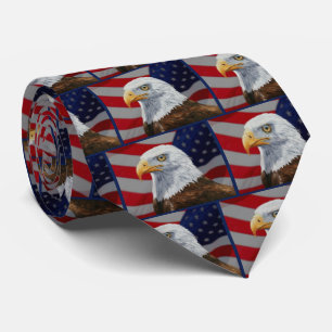 アメリカハゲと国旗 ネクタイ