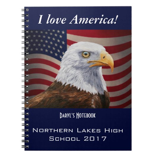 アメリカハゲと国旗 ノートブック (正面)