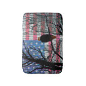 アメリカハゲと国旗 バスマット (正面縦)