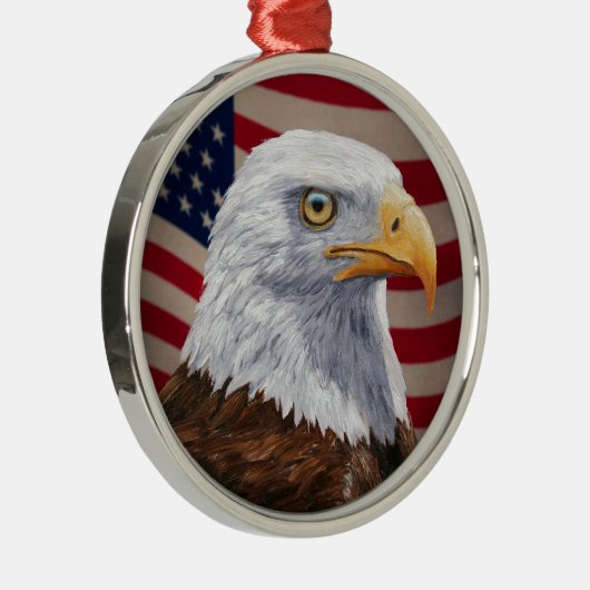 アメリカハゲと国旗 メタルオーナメント (右)