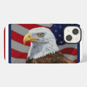 アメリカハゲと国旗 iPhoneケース (裏面横)