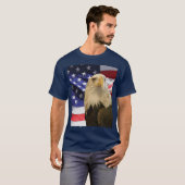 アメリカハゲと国旗 Tシャツ (正面フル)