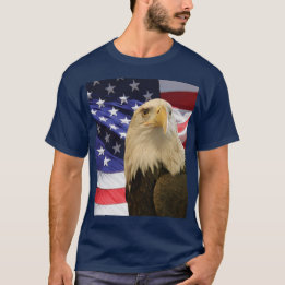 アメリカハゲと国旗 Tシャツ