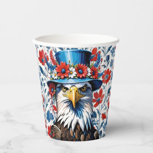 アメリカハゲのフローラ帽子 紙コップ (正面)