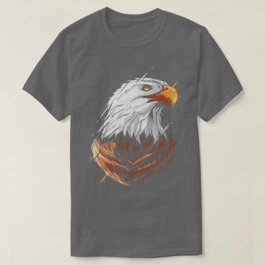 アメリカハゲのワシの頭 Tシャツ (デザイン正面)