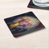 アメリカハゲのワシ スクエアペーパーコースター (アングル)