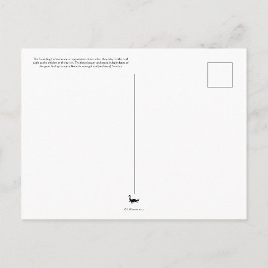 アメリカハゲの葉書 ポストカード (裏面)