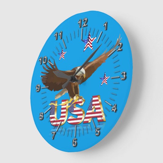 アメリカハゲワシ ラージ壁時計 (傾斜)