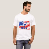 アメリカハゲ動揺してワシ Tシャツ (正面フル)